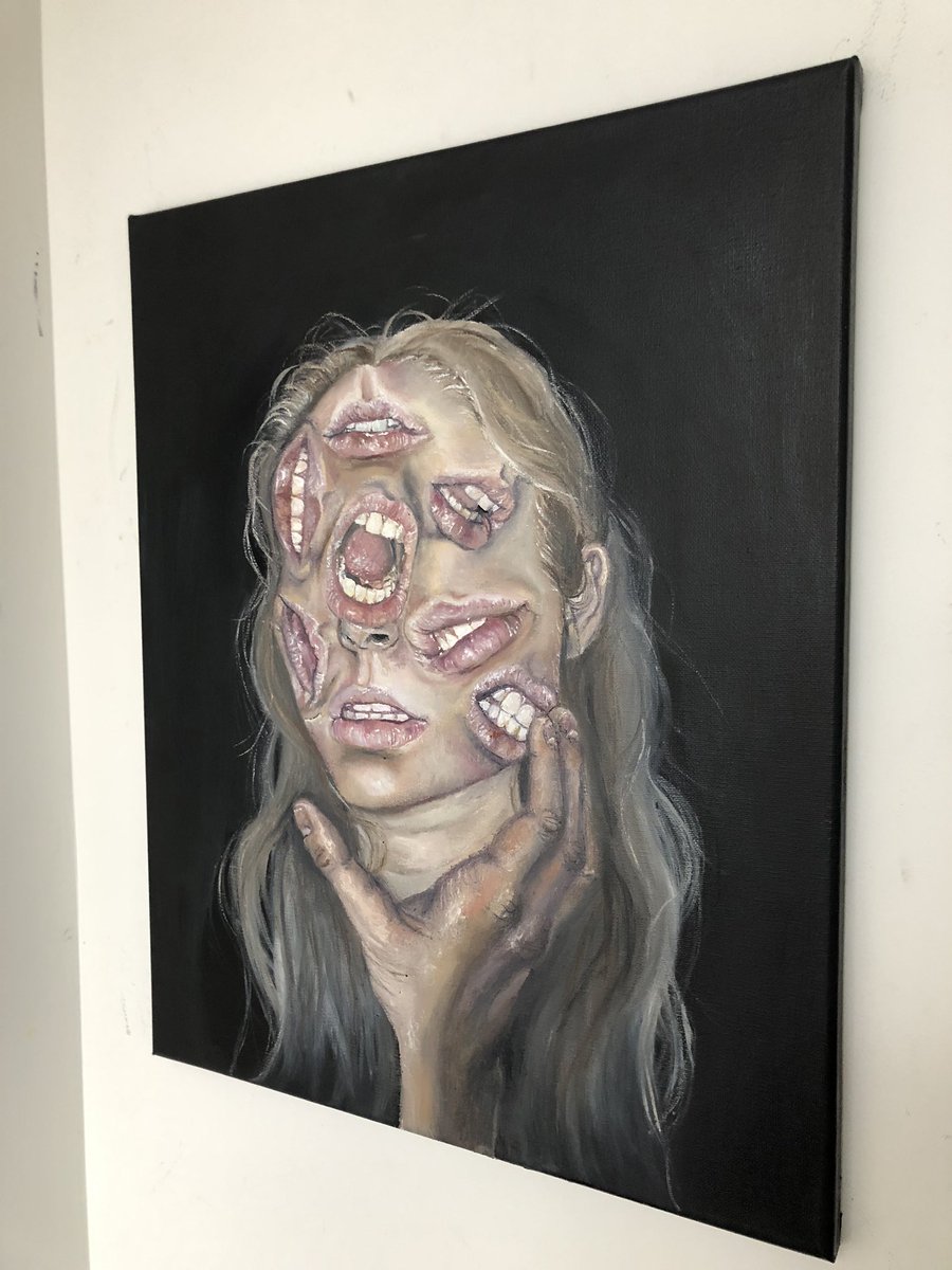 BritneyKrouse's tweet photo. Nothing else left but just me and my subconscious 

Oil on canvas https://t.co/pxclReKzRG