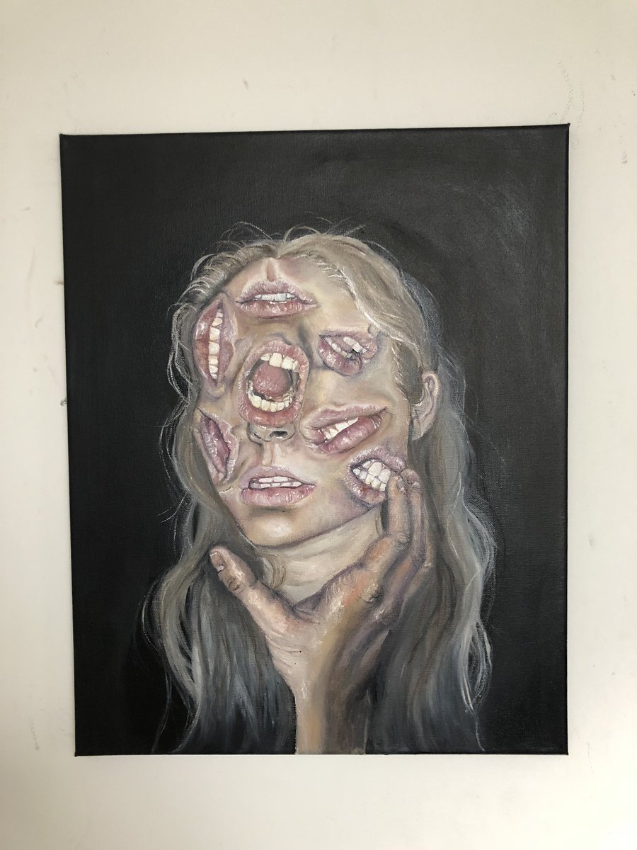 BritneyKrouse's tweet photo. Nothing else left but just me and my subconscious 

Oil on canvas https://t.co/pxclReKzRG