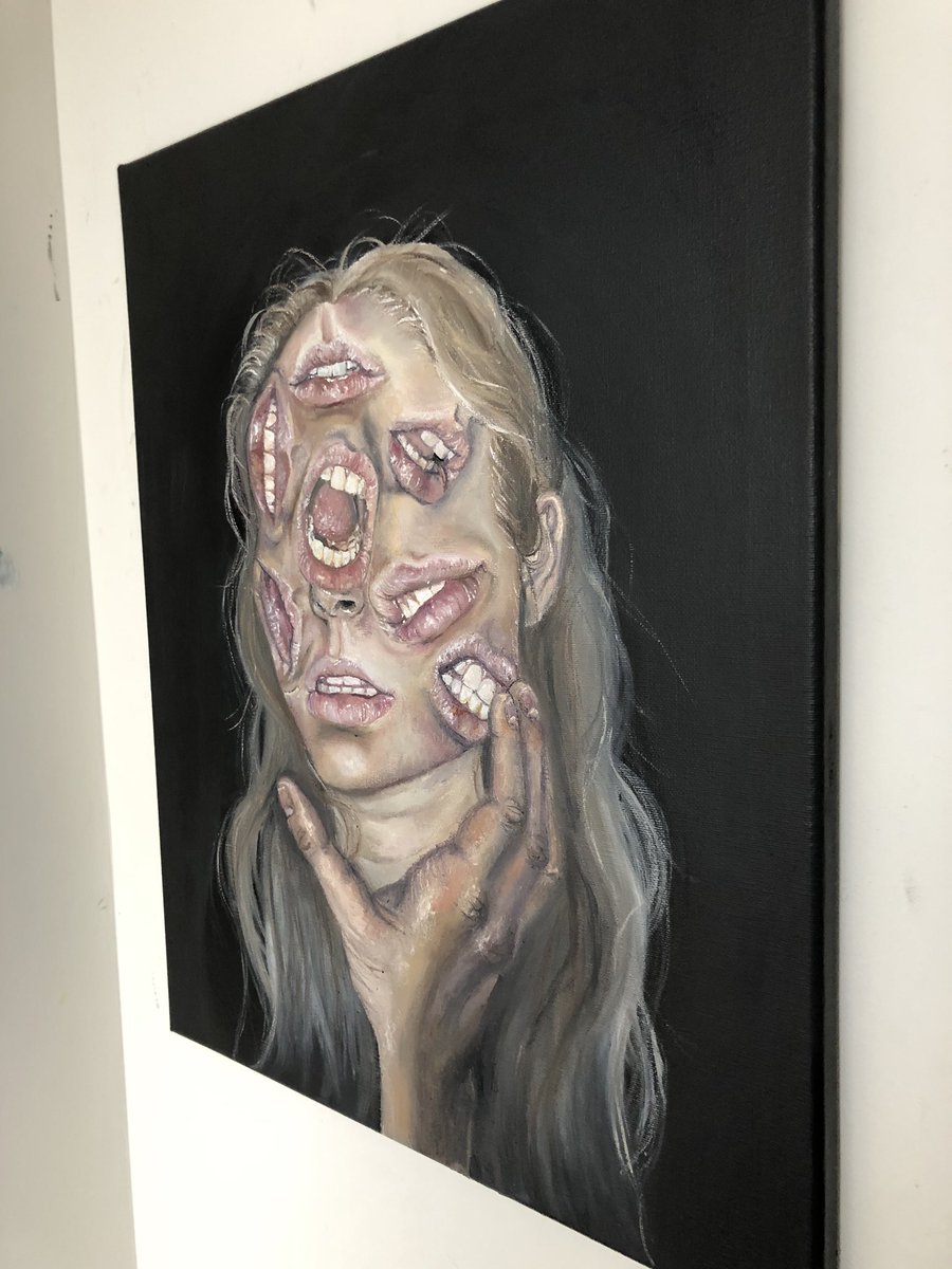 BritneyKrouse's tweet photo. Nothing else left but just me and my subconscious 

Oil on canvas https://t.co/pxclReKzRG