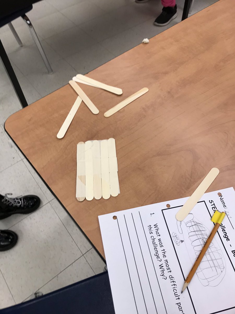 MsAyala_tdsb's tweet photo. Friday’s STEM challenge - Ss @FairbankPS designed and built a raft to help the gingerbread person cross the river #problemsolving #perseverance #primaryteam https://t.co/qrrWFPGHBa