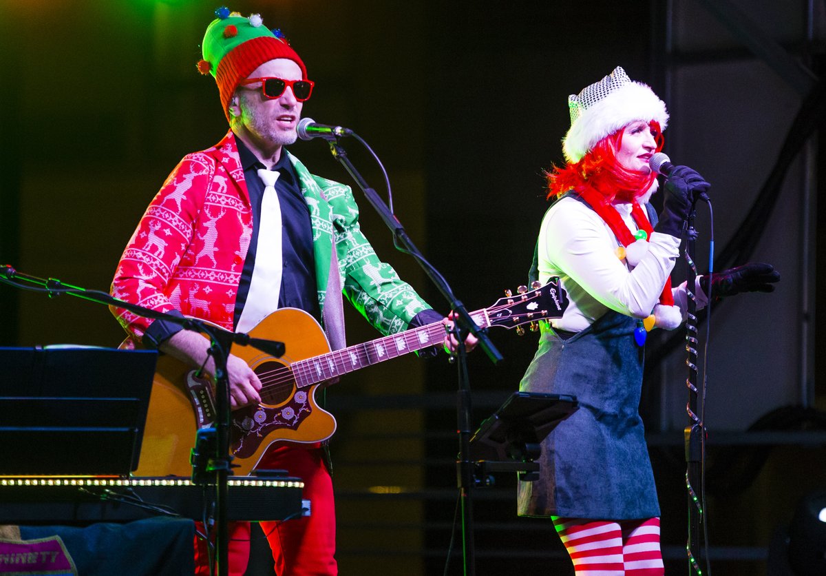 Fireworks, music, dancing and, yes, Santa in downtown South Bend on Friday night for the annual tree lighting ceremony. 
Santa flipped the switch to light the Christmas tree on the Gridiron Plaza, with coronavirus protocols in place. See more photos here: bit.ly/3oonbne?utm_me…
