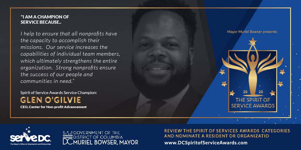 glenogilvie's tweet photo. I am honored to be a Spirit Of Service Awards Champion and Serve DC partner!

Do you know a service-oriented individual or organization? Nominate a leader in your community for the DC Spirit of Service Awards https://t.co/b3T8oZcWpm! #DoGoodDC https://t.co/UdXQbbglbO