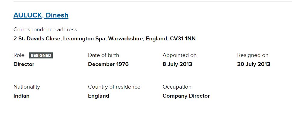 8thSPEED UK RECS LTDIncorporate in 2013 and dissolved in 2015 in just 2 yearNature of business is also not mentioned!Also change name in between!Partner is Dinesh Auluck, Owner of Speed record India!