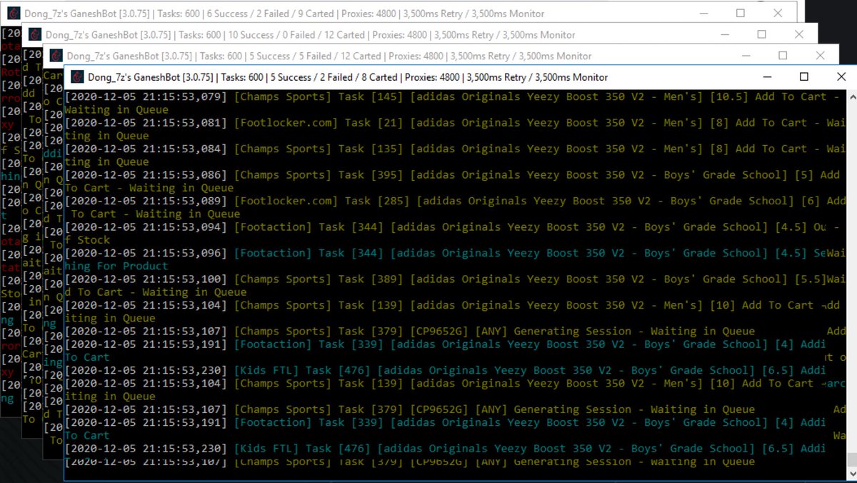 Over 100+ slots checkout today on Footsites. 

Bots: <a href="/KodaiAIO/">Kodai</a> <a href="/GaneshBot/">GaneshBot</a> <a href="/Cybersole/">Cybersole</a> <a href="/ANB_AIO/">AIO bot</a>
Group: <a href="/Goodfellas_Club/">Goodfellas</a>

If anyone needs slots for future footsites release, please dm me!!!