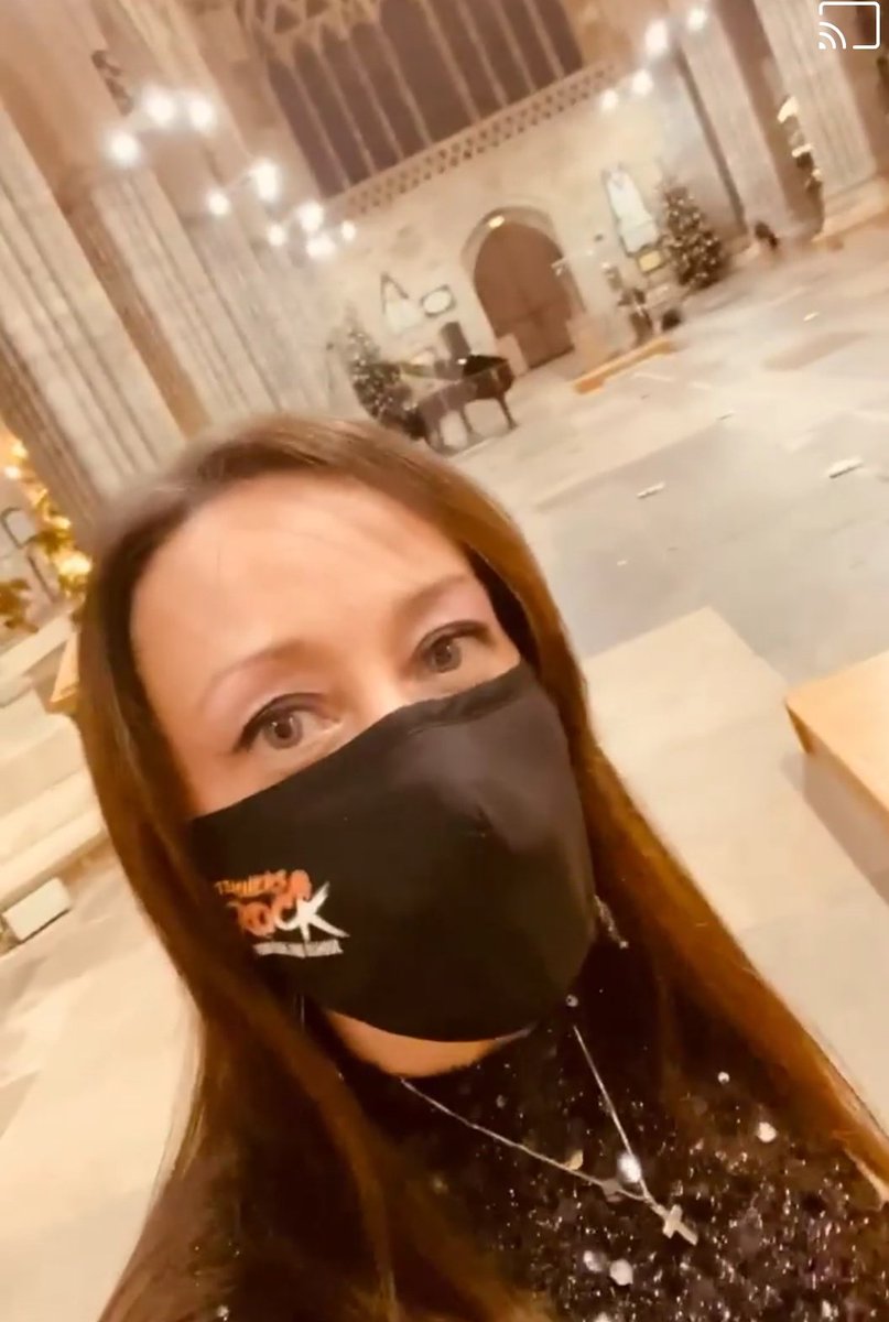 teachersrockUK's tweet photo. We are all ready in the beautiful @ExeterCathedral to record our #SaferSinging video of #NewBornKing, written by #MikeStocks and arranged for our choir by @debbiekentmusic #CanDoMusic 🎶🎤 https://t.co/wKSvACyj6w