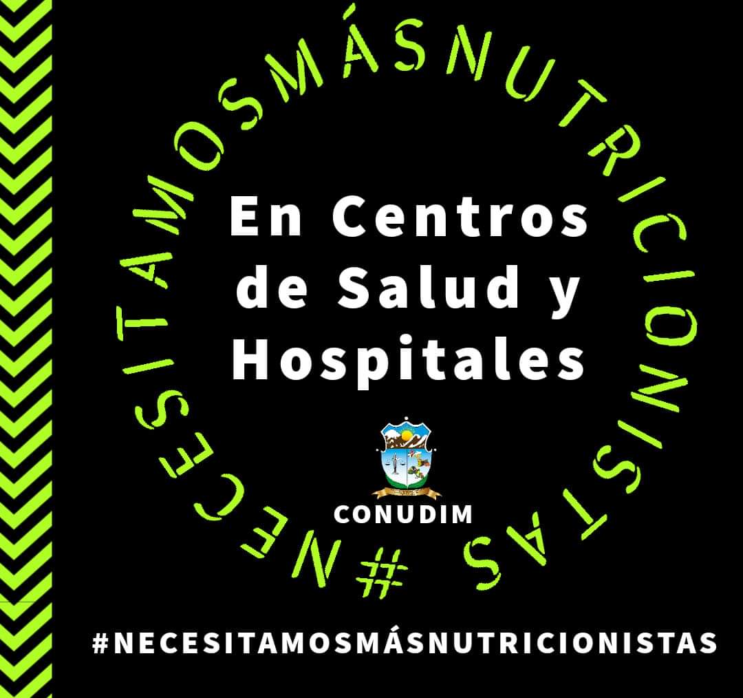 ConudimManabi's tweet photo. #NECESITAMOSMÁSNUTRICIONISTAS
Campaña en favor de contratación de profesionales Nutricionistas  e implementación de Consultorios de  Atención Nutricional a pacientes en Centros de Salud  y Hospitales del país. @Lenin
@Salud_Ec Nutrición es Salud. 
Comparte y apóyanos. 👍👍👍. https://t.co/2Kw0f9PRhD