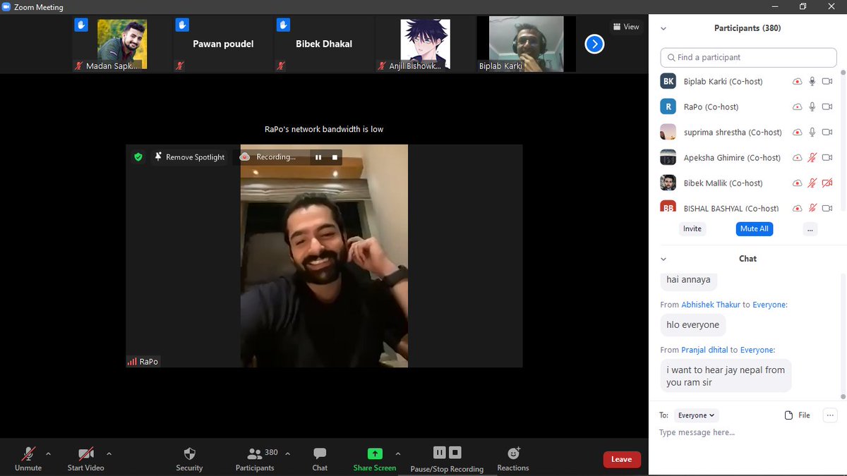 beeplovekarki's tweet image. Lovely meeting Ram Pothineni aka RaPo (@ramsayz ) virtually at Hult Prize at IoE, Nepal!!!

#hultatioe
#hp21