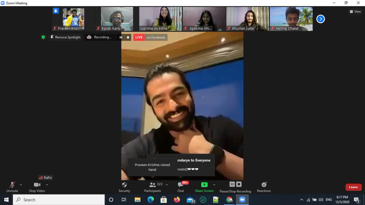 beeplovekarki's tweet image. Lovely meeting Ram Pothineni aka RaPo (@ramsayz ) virtually at Hult Prize at IoE, Nepal!!!

#hultatioe
#hp21