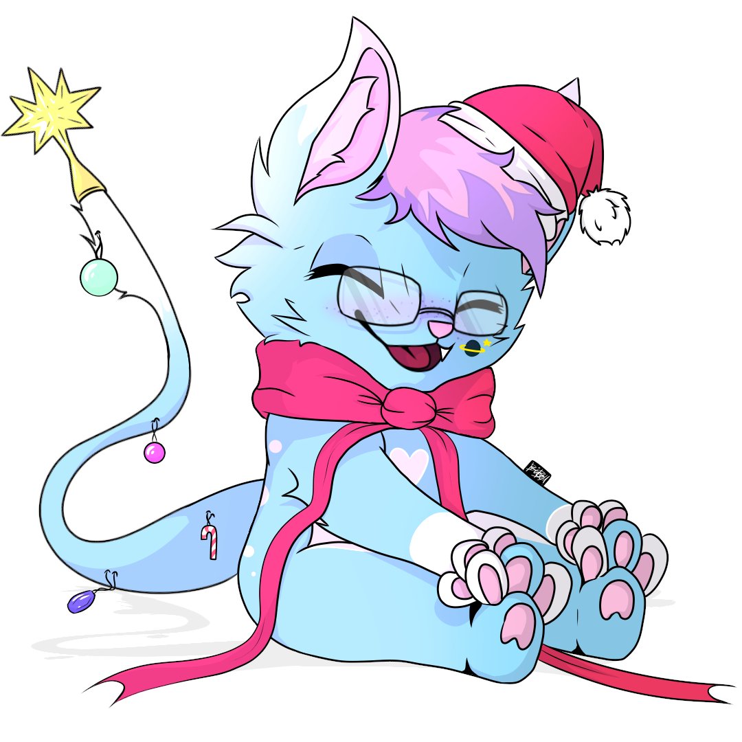 Hirozu7's tweet photo. Finished another YCH! Its that christmacy time of year ;3 #furry #furry2020 #furries #furryart #furryartist #Christmas https://t.co/x4r75dgao8
