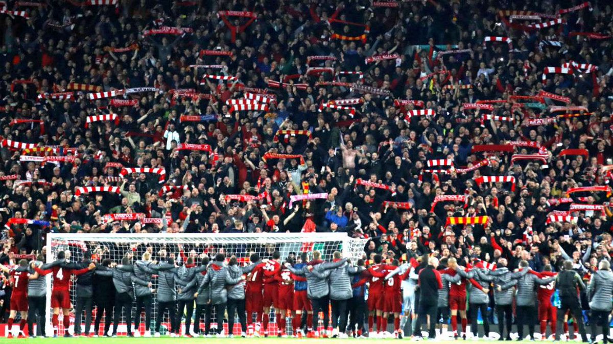 Won’t quite be this full tomorrow, but will be great to have fans back with us 🔴🔴 #comeontheboys #YNWA