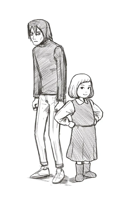 こういうコントラスト強めのペアが好みでございます

#思いつきキャラクター制作 