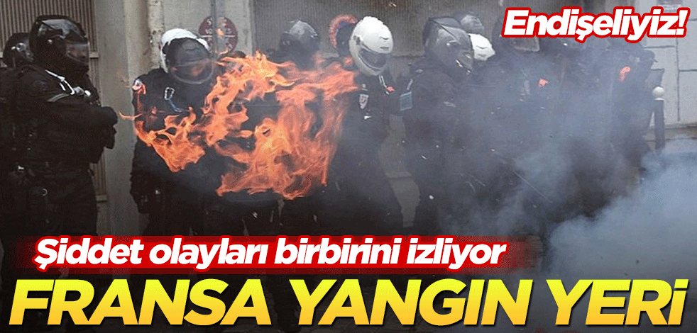 Şiddet olayları birbirini izliyor! Fransa yangın yeri yeniakit.com.tr/haber/siddet-o…