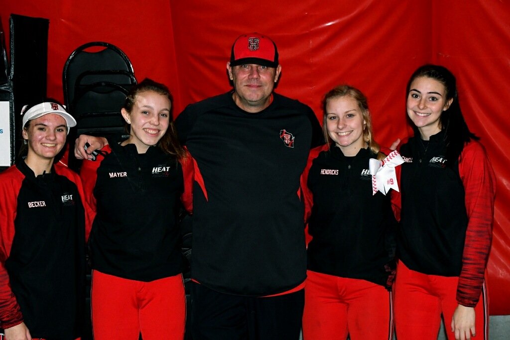 th_softball's tweet photo. I cannot express enough how Incredibly proud of these 4 players I am It. It took awhile but today we won our 100th game together. I have been privileged to watched you grow as players and people! Thank You!!!

@P_Hendricks9 @emilybecker_0 @GraceSchnell @madelyn_mayer https://t.co/5Aa2XkWosE
