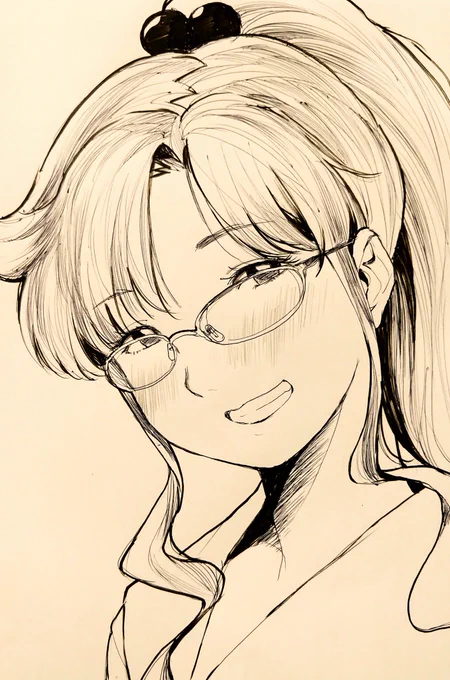 セーラームーンチャレンジの時に「よっしゃ! セーラー戦士を四つ目にしたろ!ガハハ!」つって描いたやつです。狂気ですね。 
