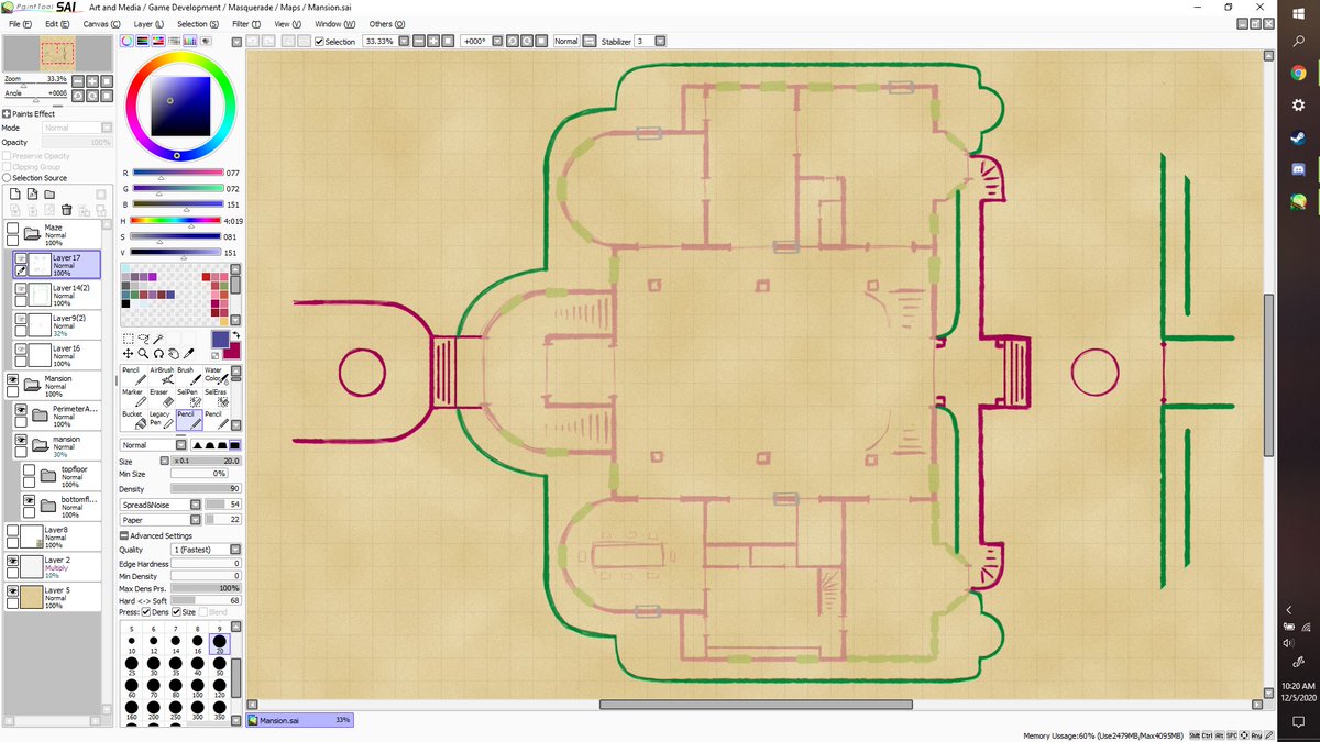 FiendishFiction's tweet photo. for #screenshotsaturday, take a peek at our first floor mansion map! For the #lastrpgjam we're designing a #dnd5e masquerade heist AP complete with gorgeous artwork and stellar writing. Don't worry... you'll be invited to the party soon! ;) #dnd #dungeonsanddragons https://t.co/mj1Y5ncxn0