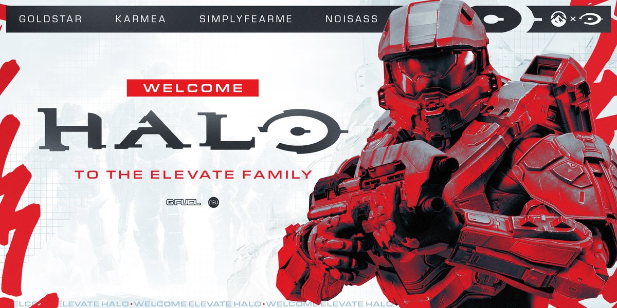 ELEVATE (@elevategg) on Twitter photo We're back baby. ๐ช
Please welcome our new Halo roster! ๐
@TheGoldstarbr
@Karmea_
<a href="/SimplyFearMe/">๐๐น๐ผPL๐
F๐ด๐ฐR ๐ผ๐ดโก</a>
@Noisass
Watch out for the squad in today's #H5ProSeries $5000 tourney!
#ElevateHalo I #RedRebellion We're back baby. ๐ช
Please welcome our new Halo roster! ๐
@TheGoldstarbr
@Karmea_
<a href="/SimplyFearMe/">๐๐น๐ผPL๐
F๐ด๐ฐR ๐ผ๐ดโก</a>
@Noisass
Watch out for the squad in today's #H5ProSeries $5000 tourney!
#ElevateHalo I #RedRebellion