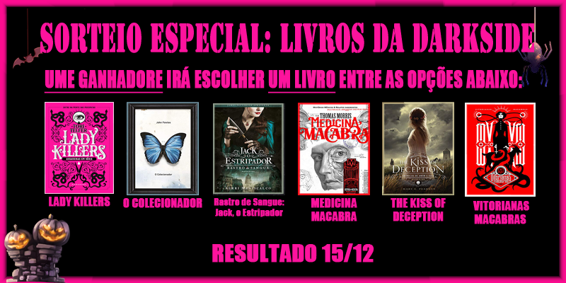 BestPromosBr's tweet photo. 💀📚 SORTEIO ESPECIAL DE LIVROS DA DARKSIDE 📚💀

UME ganhadore irá escolher UM livro entre as opções abaixo. Para concorrer você deve seguir as regras:

• Dar RT nesse tweet 
• Seguir a conta @BestPromosBr
• Dizer nos comentários qual livro quer ganhar

RESULTADO: 15/12/20 https://t.co/21KvL8eKjE