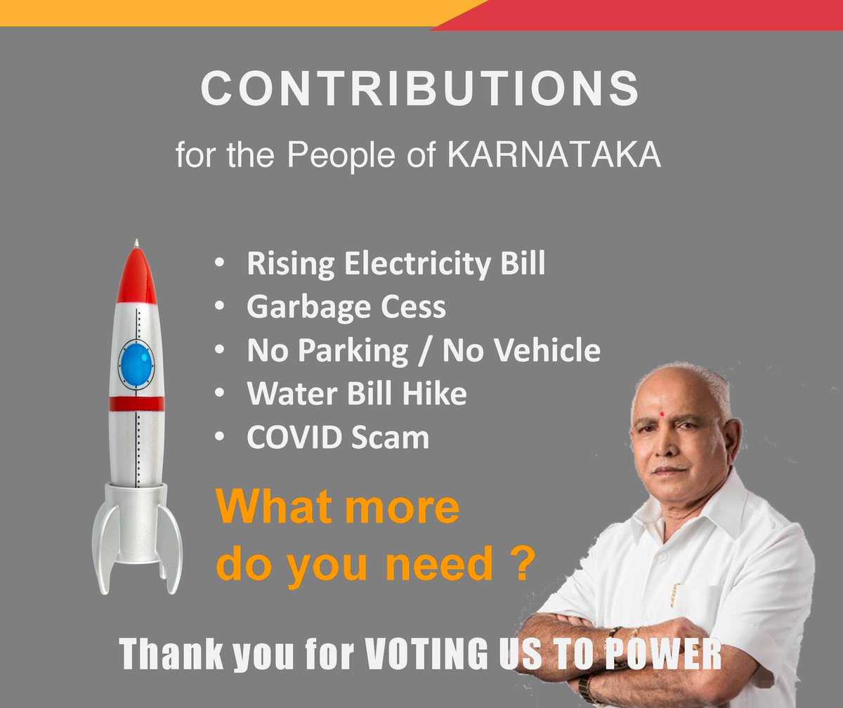 KPrakash2010's tweet photo. Should people of #Karnataka applaud / cry for given power to #BJP
#ElectricityBill #GarbageCess #Parking #WaterBillHIke #covidscam
@AAPBangalore @AAPKarnataka @aapbtmblr @aapkaprithvi @ShanthalaDamle @MohanDasari_ @romibhati @ipathak25 @VEERenuka @MalavikaGVani https://t.co/zccr7Vn4GK
