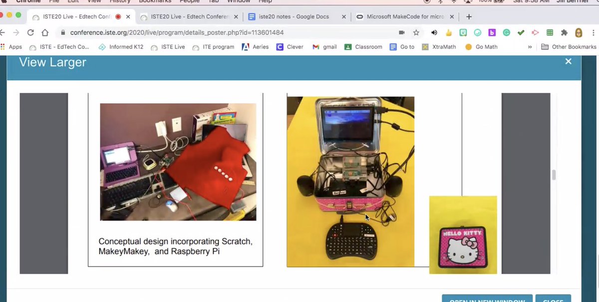 gravescolleen's tweet photo. My heart is full from listening to these amazing kid inventors! Thank you for sharing their awesome @JillBerrner and #ISTE20 @iste ! 

You @makeymakey my work with it! #EmpathyIsEverything https://t.co/GQQcR1yskO