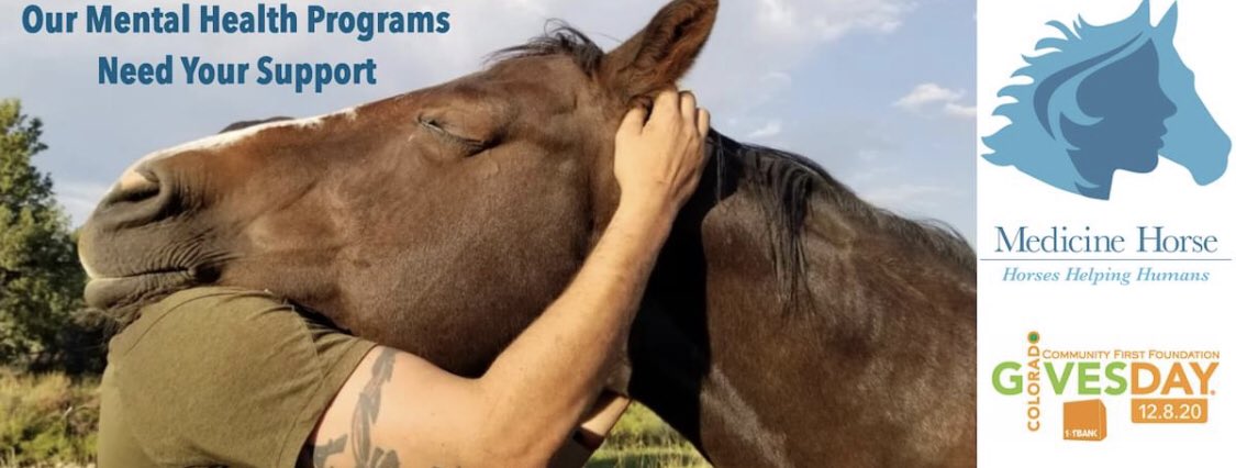 MedicineHorse00's tweet photo. Schedule your donation to Medicine Horse for CO Gives Day (Dec 8th) &amp; help us continue to provide critical mental health services for our community thru 2021.
Click here to donate:
https://t.co/oVgxVX6VUE #coloradogivesday #nonprofits #MentalHealthAwareness #GivingTuesday2020 https://t.co/CPmb9BmUmU