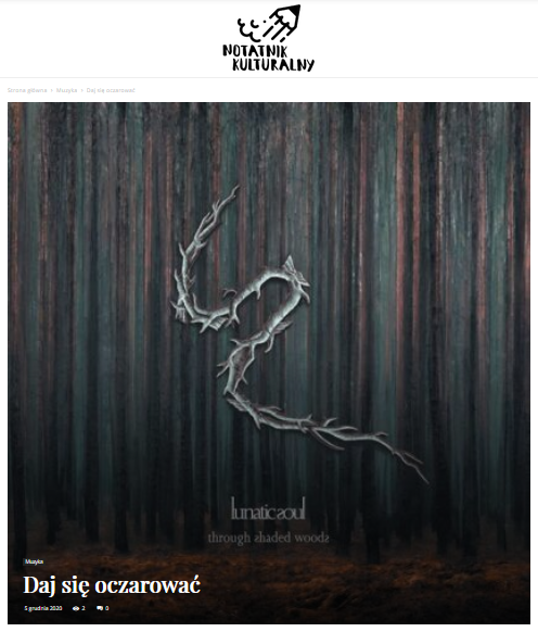 notkulturalny's tweet image. Robert dał się oczarować notatnikkulturalny.pl/daj-sie-oczaro… #LunaticSoul