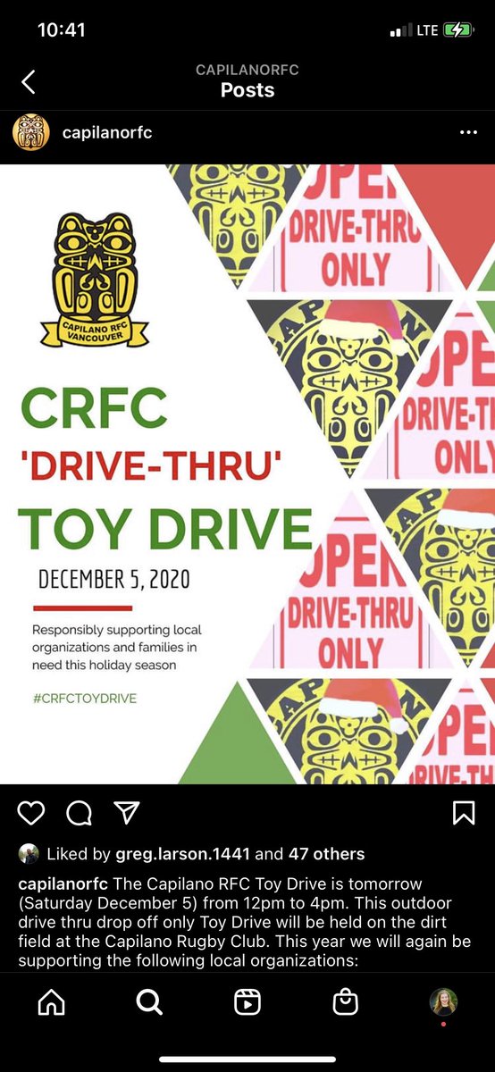 westvancapilano's tweet photo. Vancouver pals make sure you stop by one of my fave places 2day. Drop off a new toy between 12-4pm. This event usually sees 6+ truck loads worth of toys going to kids in the community. Help CRFC keep the giving going in these hard times. #toydrive #rugby #giveback #capsforlife https://t.co/pW4W32UkWj