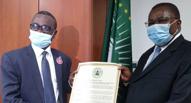 channelstv's tweet photo. Nigeria Submits Ratified AfCFTA Agreement To AU
https://t.co/MaVCQkHMi6 https://t.co/PZxGw3R8St
