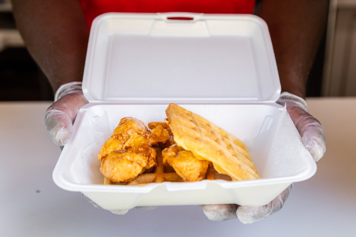 It’s the most wonderful time of the year for a chicken and waffle sandwich. ❄