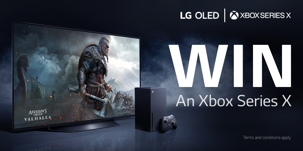 LGUK's tweet photo. Experience next-gen gaming at its best with LG and @XboxUK. To win 1 of 2 Xbox Series X follow these steps 

1. Like &amp; RT this post 
2. Tag a buddy and tell us the game you'll play together using the hashtag #LGOLEDxXboxSeriesX

#PowerYourDreams

T&amp;Cs https://t.co/oPkq3z6oSp https://t.co/7yNeSCudw1