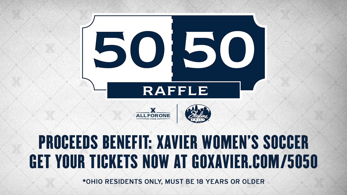 It's time to #BeatUC. 😤 Get in the game with the 50/50 Raffle, presented by <a href="/Skyline_Chili/">Skyline Chili</a>. 

Today's proceed benefit <a href="/XavierWSOC/">Xavier Women's Soccer</a> - your reigning BIG EAST Champs. Tickets can be purchased at GoXavier.com/5050 now through midnight.

#LetsGoX