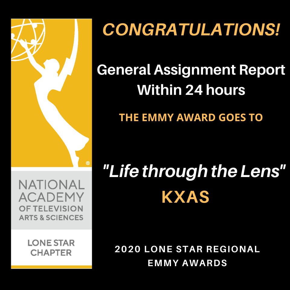 LoneStarEMMY's tweet photo. GENERAL ASSIGNMENT REPORT - WITHIN 24 HOURS: Congratulations to Life Through the Lens @NBCDFW! https://t.co/D101neODPX