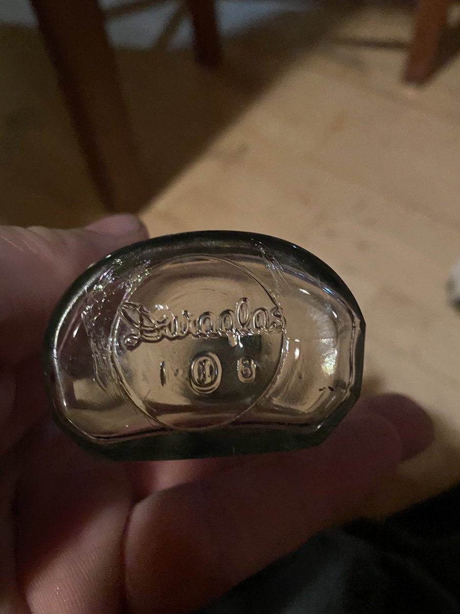 {thread} This is a duraglas bottle made by the Owens-Illinois Glass Company and dates from 1958. The reason I posted it is because with the attached link you can see the process we use to research and ID stuff....  http://productmanufacturers.blogspot.com/2012/10/owens-illinois-glass-company.html?m=1