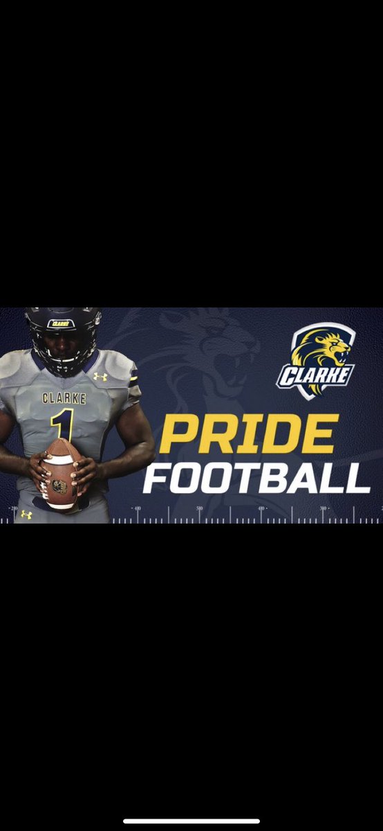 HestonRobbins's tweet photo. Blessed to receive my 8th offer from ⁦@ClarkePrideFB⁩!! Thank you ⁦@CoachTEverett⁩ and ⁦@CoachMRegalado⁩! ✊🏽🔵 https://t.co/2mXkLojmgQ