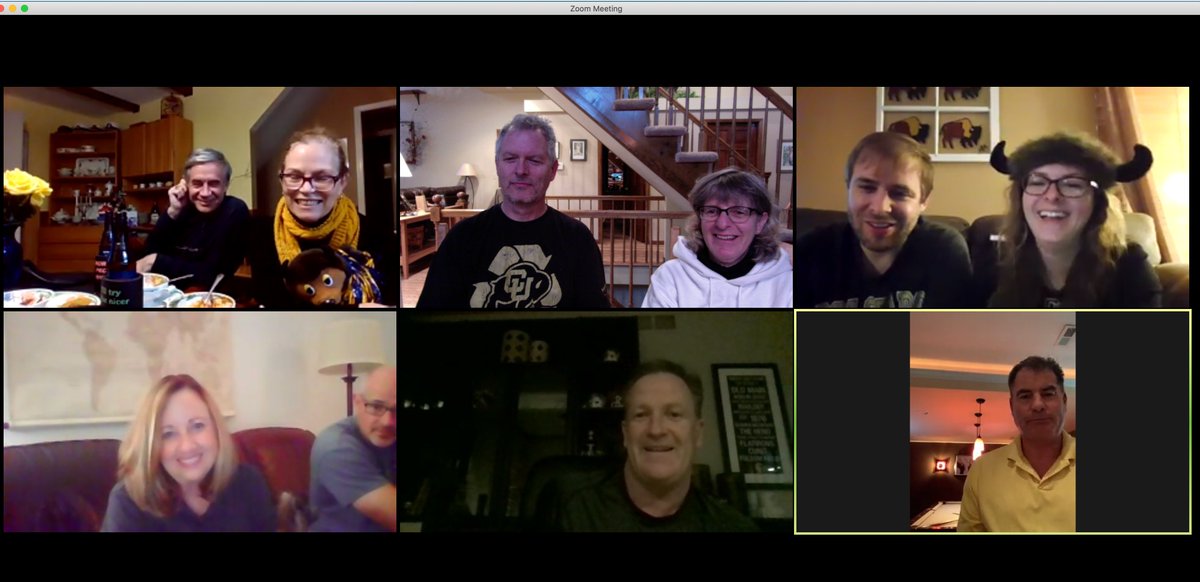 BuffaloBelles's tweet photo. Virtual tailgating with some of our favorite  Buffs.  Thank you Jeff Campbell and Michael Marquez @20quez @AlumniCClub  for joining us.  Fun stories and great company!  #GoBuffs https://t.co/JEqjWz4HBK
