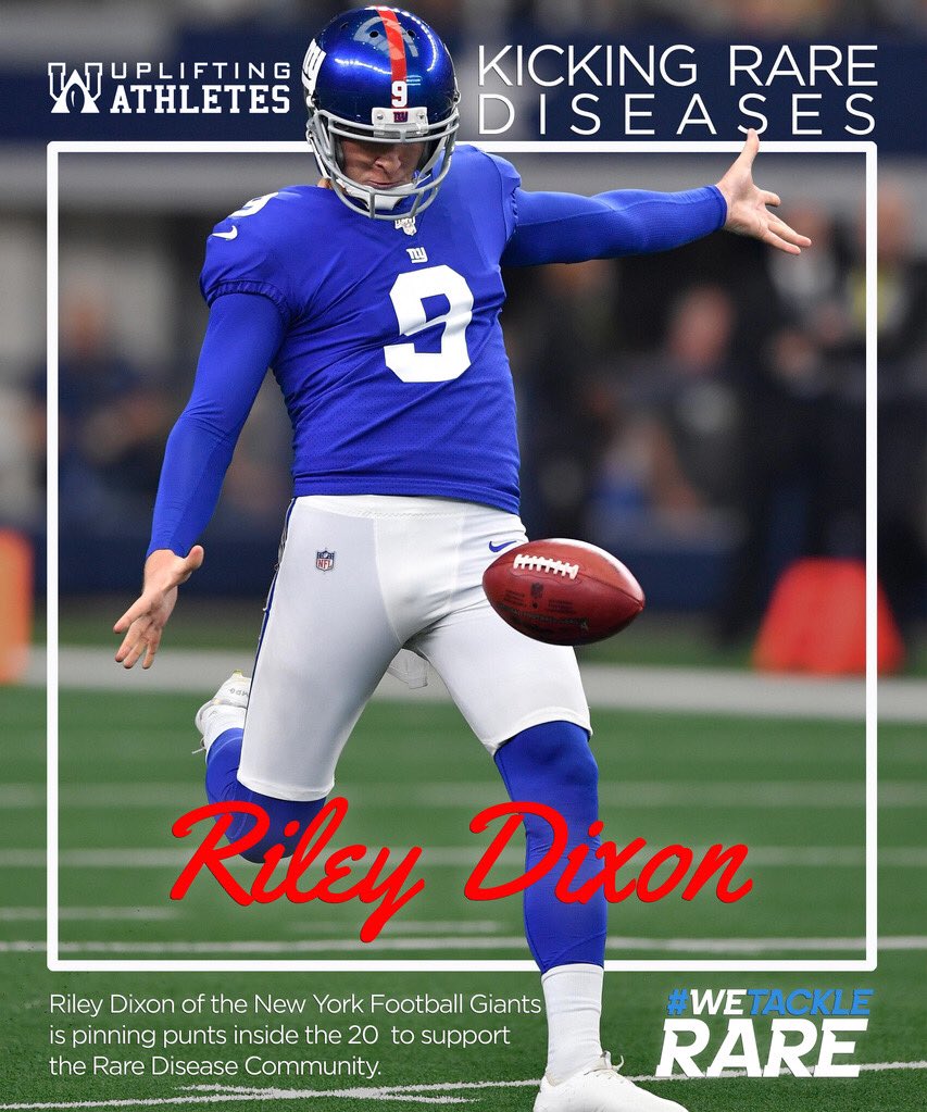Join me as I team up w/ @UpliftingAth to help rare disease patients. Every punt I pin inside the 20 the rest of this season helps inspire hope and fund critical rare disease research. Please make your pledge today and help make a difference! #KickingRare pledgeit.org/dixon20