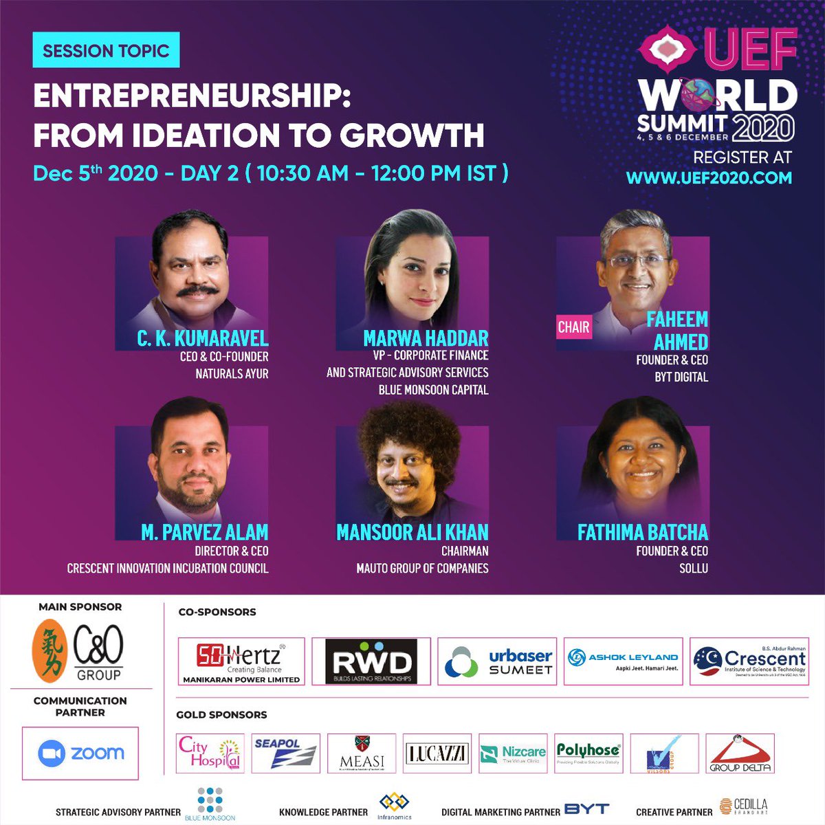ckknaturals's tweet photo. Happy to be part of #UEF2020 and share my views of growth, ideation, innovation and #entrepreneurship.
Also happy to meet & learn from fabulous panelist’s Viz Marwa, Fatima, Parvez,Mansoor & Faheem.
Thanks Rehana Ameer for the opportunity.
Together let us build a beautiful world https://t.co/SIwwX4pkvw