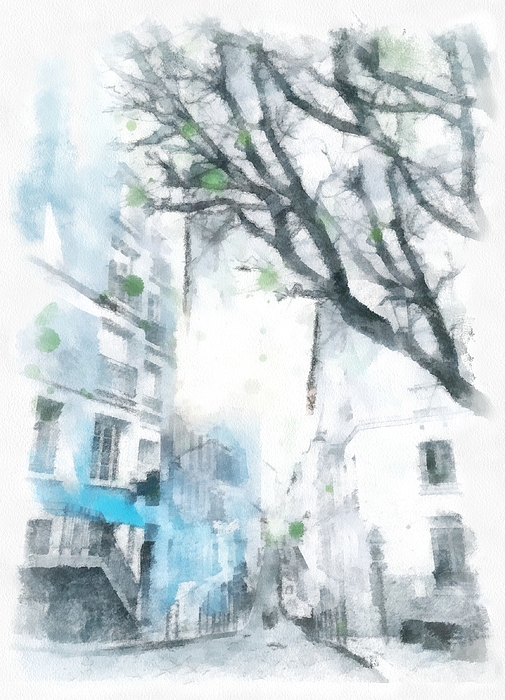 aerebb's tweet image. New artwork for sale! - "Streets of Montmartre" - fineartamerica.com/featured/stree… @fineartamerica