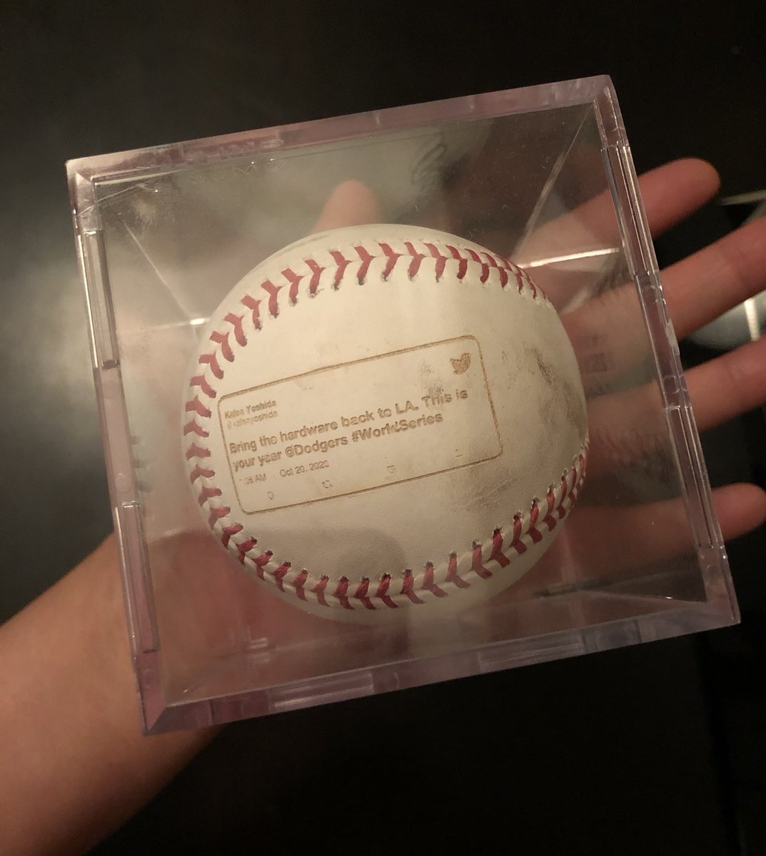 @MLB @Twitter thank you so much for World Series 2020 BP ball! One of the best gifts ever #WS #Dodgers https://t.co/sqoI3K1ejy