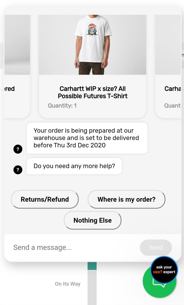 LHas1996's tweet photo. @sizeofficial can I get a refund on my £3.99 delivery charge? Was meant to be delivered by 3/12/2020 but still hasn't completed the process stage yet? https://t.co/J3haRjFcrV