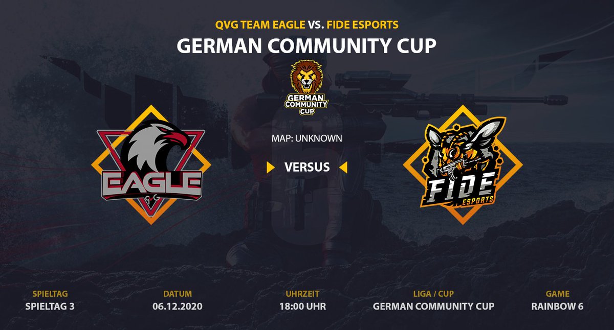 Am heutigen Sonntag spielen unsere Jungs vom Rainbow Six Team um 18 Uhr gegen <a href="/qvGeSports/">qvG eSports</a>. Auf ein faires Game!
#hfgl #befide 🧡
