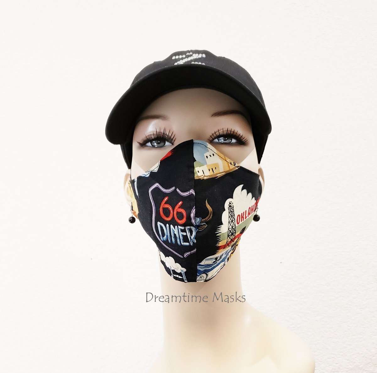 Route 66 Face Mask With Toggle Adjustable Over The Head Cotton Fashion Car Masks tuppu.net/cc4d0fbe #wearthedamnmask #facemasks #mask #covid #facemask ##socialdistancing #stayhome