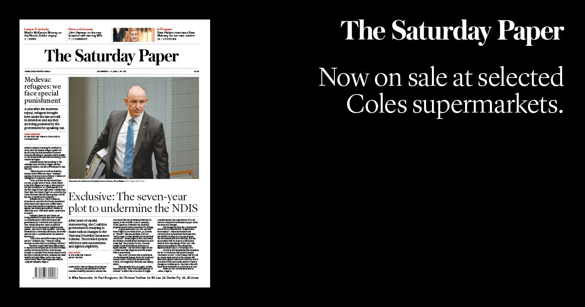 The Saturday Paper. Now available at selected Coles supermarkets