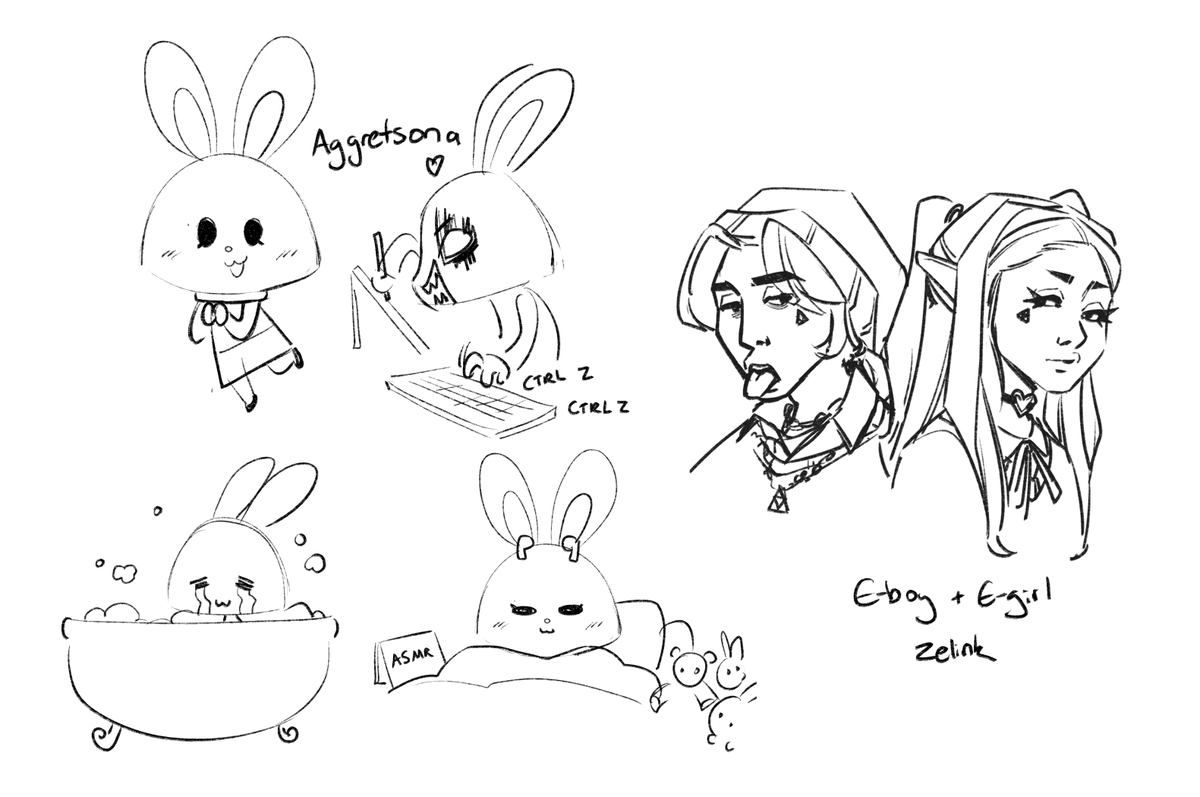 2020 was a hard year to finish drawings, so he's some stuff that's been sitting on my computer ❤️#Unposted2020 (the last one is a dnd adoptable I made for kale)