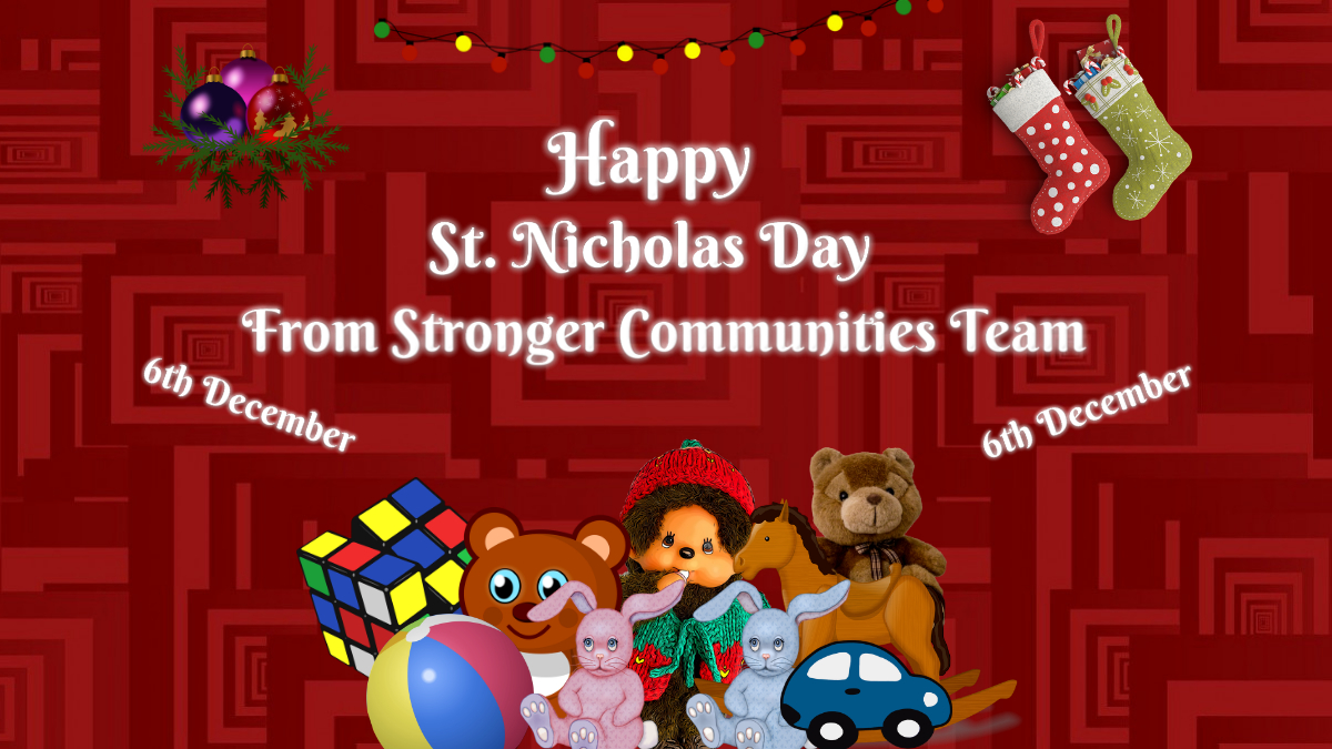 St. Nicholas Day is mostly celebrated in Northern/ Eastern Europe and carries a connection to Christmas. On the eve, children put a shoe outside their bedroom doors or stocking in front of the fireplace and hope that they will find candy, coins, and a gift in them when they wake!