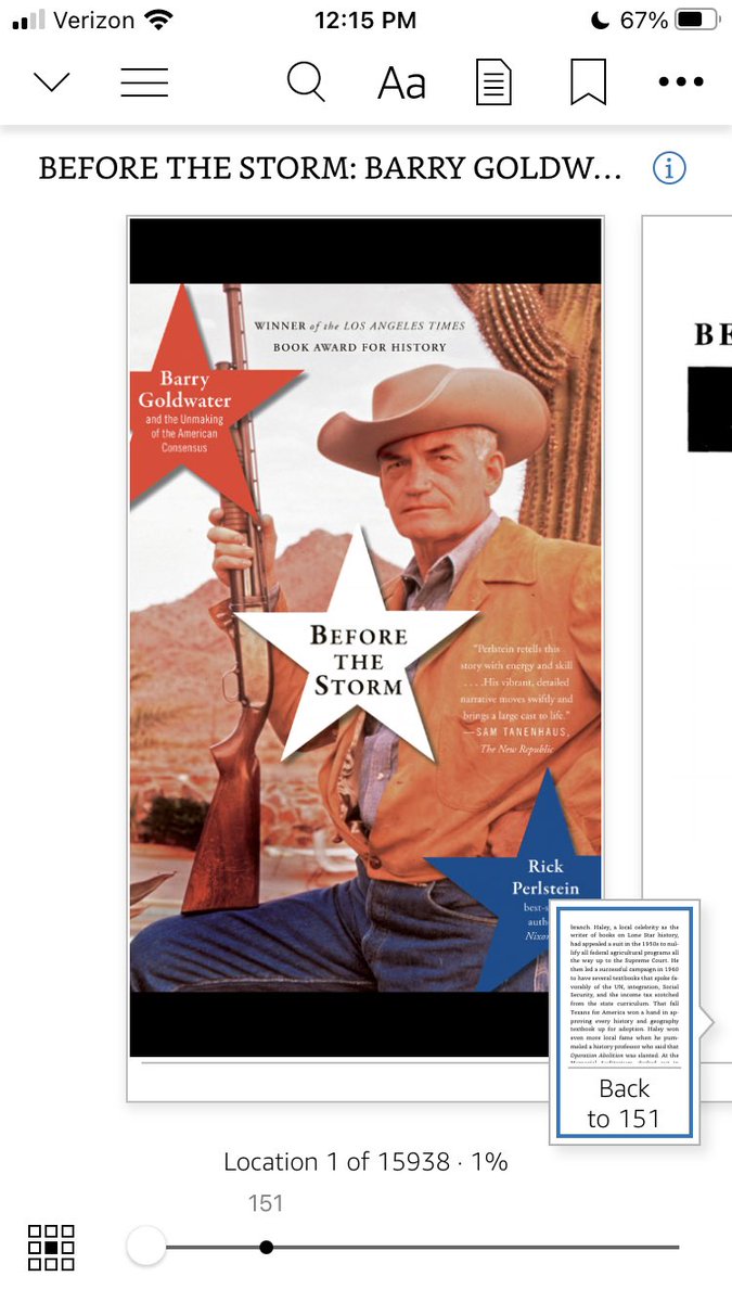 maxcameron's tweet photo. @johnnyhockin Nonfiction (feels like fiction at times) but very well-written four-volume history of the conservatism in the US starting with Goldwater. https://t.co/hrpxyrUWfn