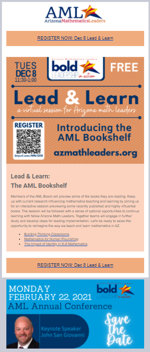 Upcoming PD that is worth considering. REGISTER NOW: Dec 8 Lead & Learn