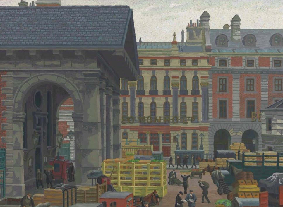 robertsnickc's tweet photo. ‘Covent Garden.’ #Painting by Charles Ginner (1932) #art #London https://t.co/M25K8PUzZG