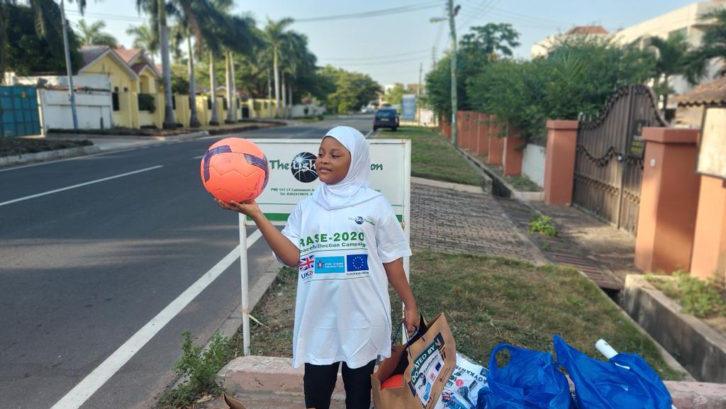 tlfghana's tweet photo. The Executive Director of The Light Foundation @tlfghana together with @nakeeyat packaging footballs, trophies, #RASE2020 Peaceful Election campaign branded T-shirts to  be presented to Madina Peace Gala Competition finalists. #RASE2020 #PeacefulElection2020 https://t.co/EXM0IPtj2w