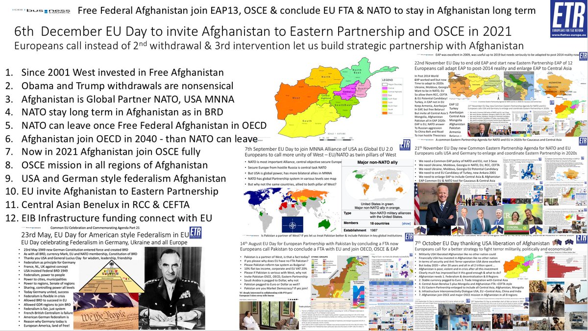 GunterFehlinger's tweet photo. Please @mfa_afghanistan @US4AfghanPeace @NSCAfghan @pajhwok join @OSCE #EAP13 @eu_near conclude FTA with @Trade_EU and @NATO stay until #Afghanistan is ready for @OECD in 2040s & @EIB invest more in Afghanistan @EastPartnership @jakejsullivan @JosepBorrellF @jensstoltenberg @akk https://t.co/utd3FJDY8E