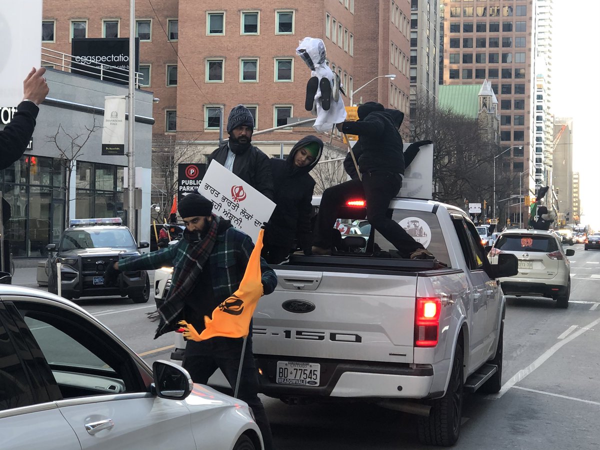 The protesters have said they have received approval to protest from Toronto City and the Toronto Police.